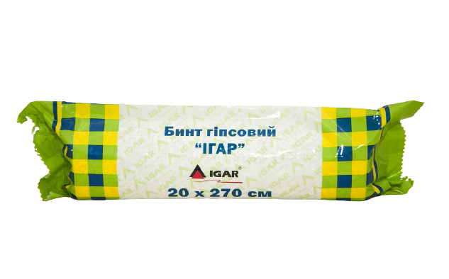 Бинт гіпсовий торгової марки IGAR, 20 х 270 см